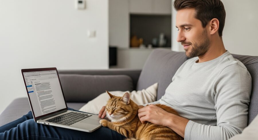 Télétravail et chat : astuces pour éviter le chaos